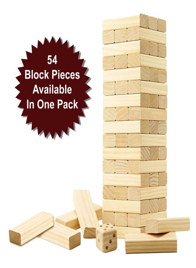 TVM Tumble Tower 54 Pcs, Stacking Backyard Game Wooden Block Indoor Outdoor Game, Ideal for Birthday Gift, Games for Kids & Families - Image 4